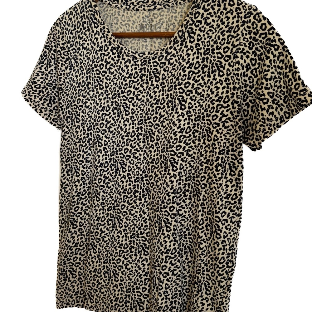 J. Crew Factory Leopard Print Collector Tee - Picture 10 of 15